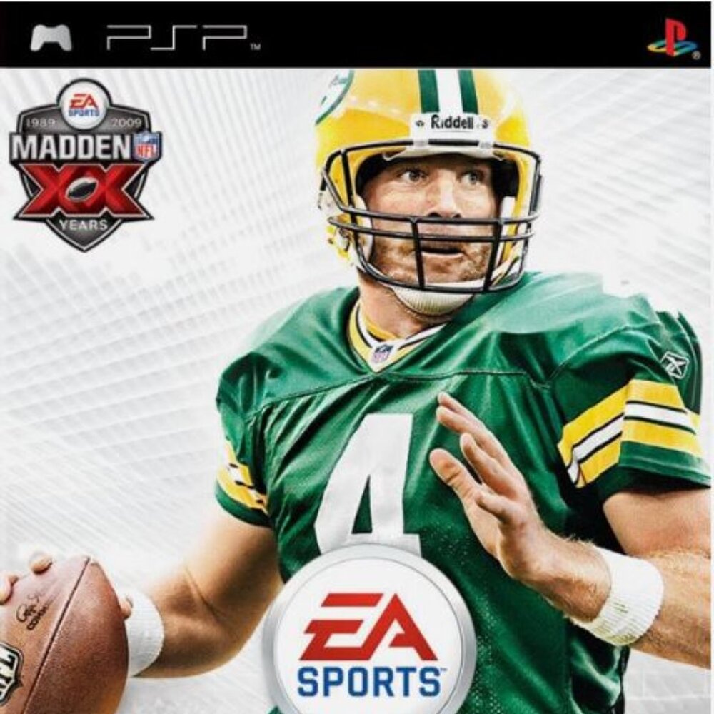 Madden 2009 (Sony PSP, 2008) EA Sports CIB Complete Bret Favre Very Good Tested